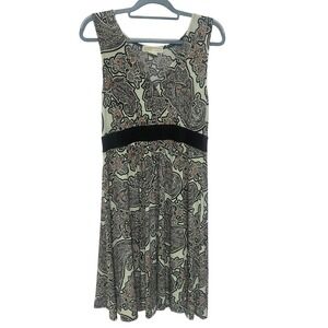 Michael Kors Women's Medium Multicolor Paisley Print Jersey Dress Y2K